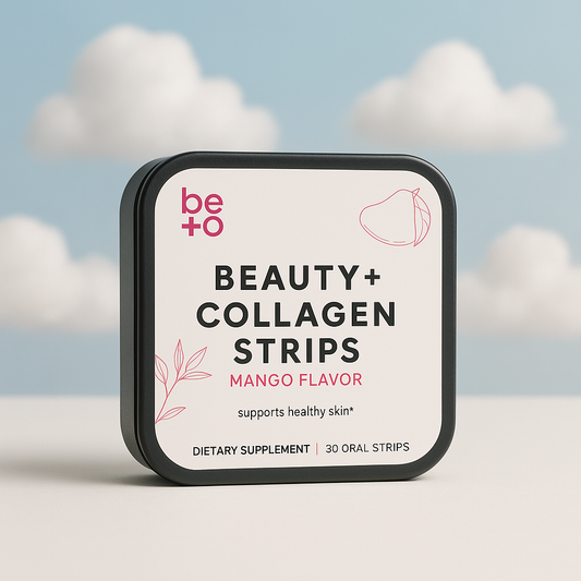 Beauty + Collagen Strips: Daily support for glowing, firm & youthful-looking skin.